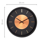Wall clock; Silent clock; Designer clock, Gift; Retro clock; Metal clock; Copper décor; NeXtime; Vintage clock; Loft ;