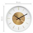 Wall clock; Silent clock; Designer clock, Gift; Retro clock; Metal clock; Golden décor; NeXtime; Vintage clock; Loft ;