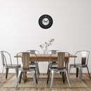 Wall clock; Silent clock; Designer clock, Gift; Retro clock; Metal clock; Silver décor; NeXtime; Vintage clock; Loft ;