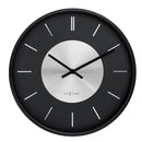 Wall clock; Silent clock; Designer clock, Gift; Retro clock; Metal clock; Silver décor; NeXtime; Vintage clock; Loft ;