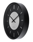Wall clock; Silent clock; Designer clock, Gift; Retro clock; Metal clock; Silver décor; NeXtime; Vintage clock; Loft ;