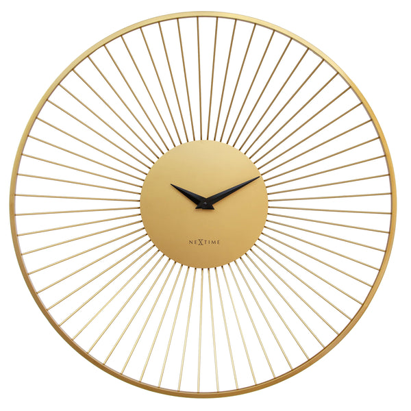 Wall clock 80cmØ - Metal - Gold - NeXtime 'Vasco Round'