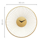 Wall clock 80cmØ - Metal - Gold - NeXtime 'Vasco Round'