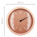 Wall clock; Silent clock; Designer clock; Gift; NeXtime; Trendy colour clock; Minimalist; Modern; Pastel colour clock,