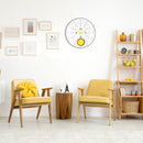 Large wall clock; Silent clock; Designer clock; Pendulum clock;  Gift; Unique clock; NeXtime; Yellow clock; Mondern clock; Artistic; Workplace ;