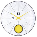 Large wall clock; Silent clock; Designer clock; Pendulum clock;  Gift; Unique clock; NeXtime; Yellow clock; Mondern clock; Artistic; Workplace ;