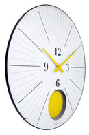 Large wall clock; Silent clock; Designer clock; Pendulum clock;  Gift; Unique clock; NeXtime; Yellow clock; Mondern clock; Artistic; Workplace ;