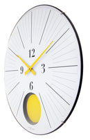 Large wall clock; Silent clock; Designer clock; Pendulum clock;  Gift; Unique clock; NeXtime; Yellow clock; Mondern clock; Artistic; Workplace ;