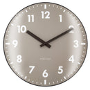 Wall Clock; Silent Clock; Designer Clock; Gift; Trendy clock; Khaki; Dome glass; NeXtime; Earthy décor; Neutral; Minimalist; Urban ;