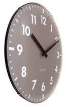 Wall Clock; Silent Clock; Designer Clock; Gift; Trendy clock; Khaki; Dome glass; NeXtime; Earthy décor; Neutral; Minimalist; Urban ;