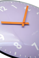 Wall Clock; Silent Clock; Designer Clock; Gift; Trendy clock; Lavender; Dome glass; NeXtime; décor; Neutral; Minimalist; Urban ;