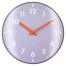 Wall Clock; Silent Clock; Designer Clock; Gift; Trendy clock; Lavender; Dome glass; NeXtime; décor; Neutral; Minimalist; Urban ;