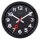 Wall clock;  Silent clock; Designer clock; Gift; Modern clock; Unique clock; NeXtime;  Station clock; Classic clock; Black clock; Minimalist; Workplace; Industrial; Urban