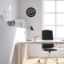 Wall clock;  Silent clock; Designer clock; Gift; Modern clock; Unique clock; NeXtime;  Station clock; Classic clock; Black clock; Minimalist; Workplace; Industrial; Urban