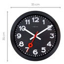 Wall clock;  Silent clock; Designer clock; Gift; Modern clock; Unique clock; NeXtime;  Station clock; Classic clock; Black clock; Minimalist; Workplace; Industrial; Urban