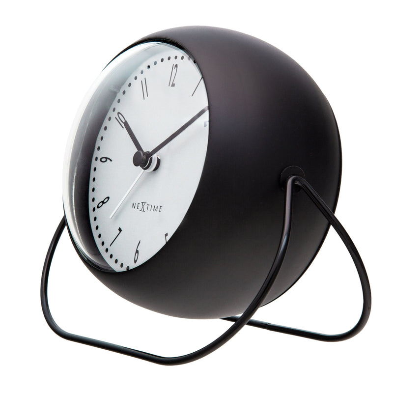 Table Alarm Clock 14x12x8cm-Silent-Metal-NeXtime 'Bubble Alarm Clock'