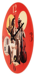 Wall clock - 43cm - Silent - Multicolour - Glass - 'Jazz'