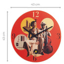 Wandklok - 43cm - Stil - Multikleur - Glas - 'Jazz'