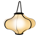 Lampenschirm 40cm-Laterne-Elastischer Stoff-"Lumi"
