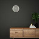 Wall Clock 35cm Domed Glass Lens - Silent - Glass -"Shade"