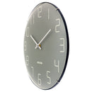 Wall Clock 35cm Domed Glass Lens - Silent - Glass -"Shade"