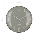Wall Clock 35cm Domed Glass Lens - Silent - Glass -"Shade"