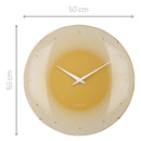 Large Wall Clock 50cm Domed Glass Lens - Silent - Glass - "Deep 50"