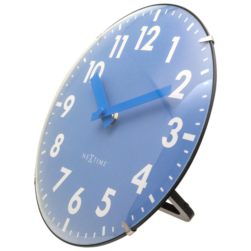 Table/Wall clock 20cm - Domed glass lens - Silent - Glass - "Duomo Mini"