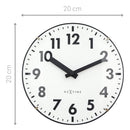 Table/Wall clock 20cm - Domed glass lens - Silent - Glass - "Duomo Mini"