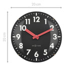 Horloge à poser / murale 20cm - Verre bombé - Silencieuse - Verre - "Duomo Mini"