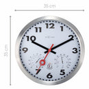 Weatherstation - Wall Clock - Weatherproof - 35cm - Silent - Aluminium - Clematis