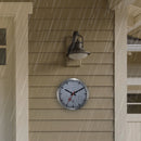 Weatherstation - Wall Clock - Weatherproof - 35cm - Silent - Aluminium - Clematis