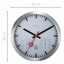 Weatherstation - Wall Clock - Weatherproof - 35cm - Silent - Aluminium - Clematis
