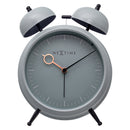 Table Alarm Clock 15x18x7cm - Silent -   Light function -  Metal "Golden Hour"