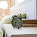 Table Alarm Clock 15x18x7cm - Silent -   Light function -  Metal "Golden Hour"