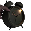 Table Alarm Clock 15x18x7cm - Silent -   Light function -  Metal "Golden Hour"