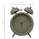 Table Alarm Clock 15x18x7cm - Silent -   Light function -  Metal "Golden Hour"