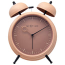 Table Alarm Clock 15x18x7cm - Silent -   Light function -  Metal "Golden Hour"