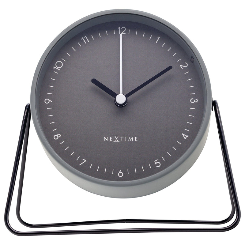Table Alarm Clock 14x13x7cm - Silent - Metal - "Berlin Table"