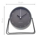 Table Alarm Clock 14x13x7cm - Silent - Metal - "Berlin Table"