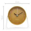 Table Alarm Clock 14x13x7cm - Silent - Metal - "Berlin Table"