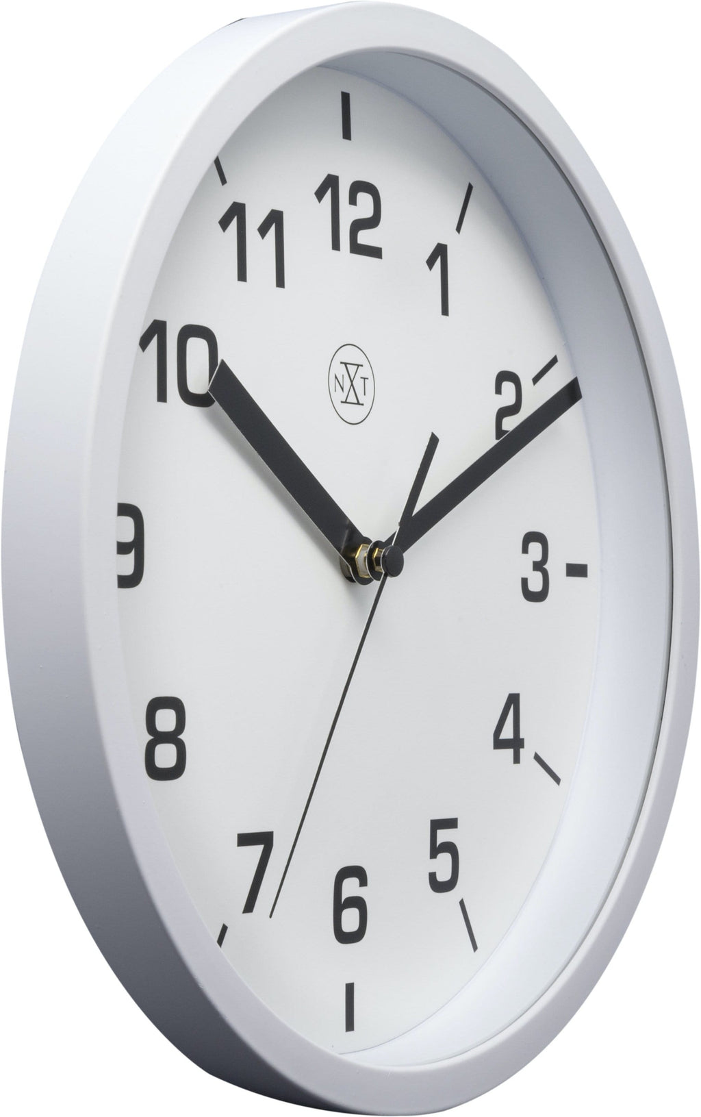 nXt - Wall clock - 20cm - Plastic - White - 'Easy Small'