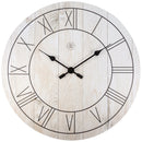 Front Picture 7345WI,Paul,Wall clock,Wood,White,