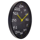 Wall clock 30cm - Silent - Plastic - "Maths"