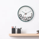 Wall clock 30cm - Silent - Plastic - "Dropped Numbers"