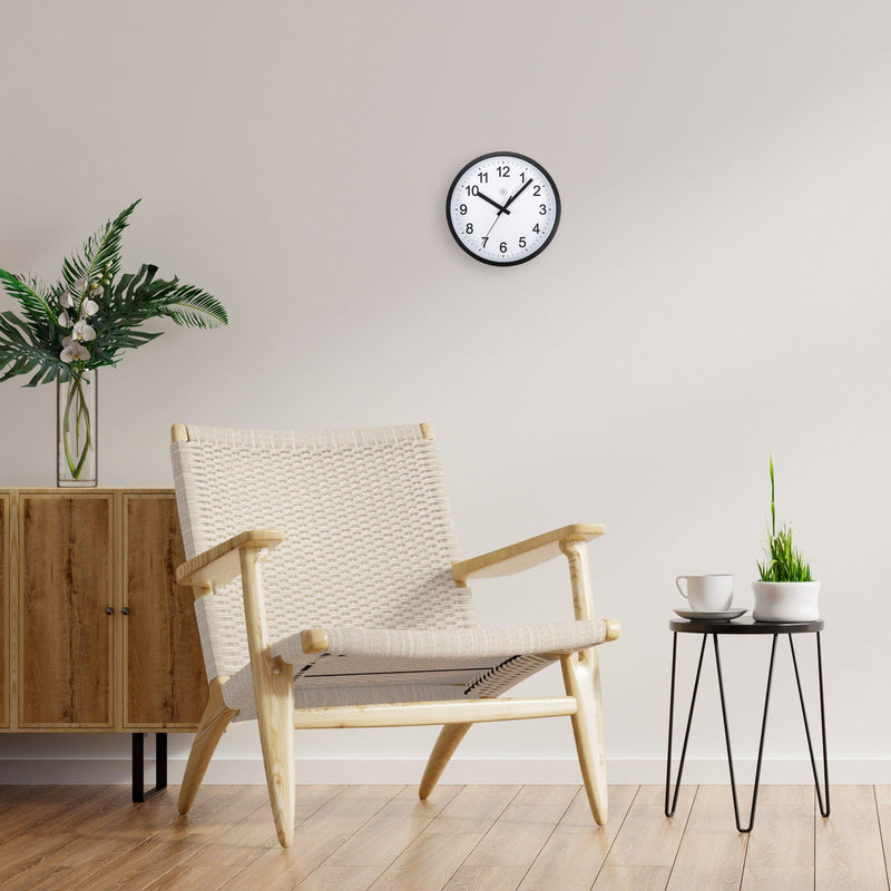 Wall clock 25.5cm - Silent - Plastic - "Robust"