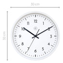 Wall clock 30cm - Silent - Plastic - "Easy Big"