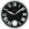 Front Picture 8161,Romana,Wall clock,Pendulum,Glass,Black,#color_black