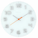 Front Picture 8817WI,Classy Round,Wall clock,Silent,Glass,