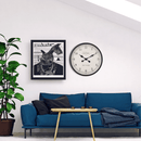 Horloge murale - 60 cm - Plastique - Noir/Crème - 'Ambera'